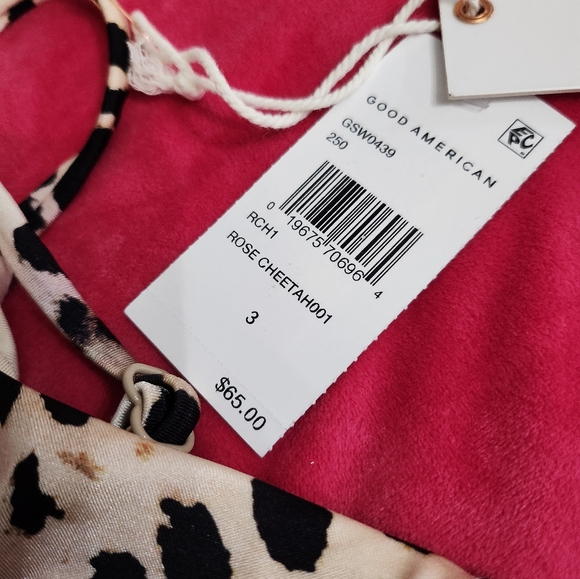 Good American Satin Better Bikini in Rose Cheetah - Picture 4 of 9
